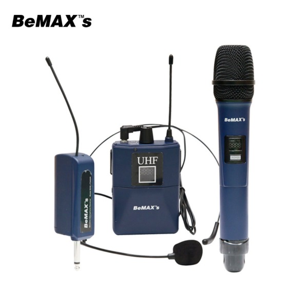 비맥스 BXM-J942HB 무선 핸드마이크+벨트팩마이크(헤드마이크) 2채널